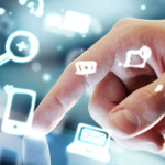 social media icons floating