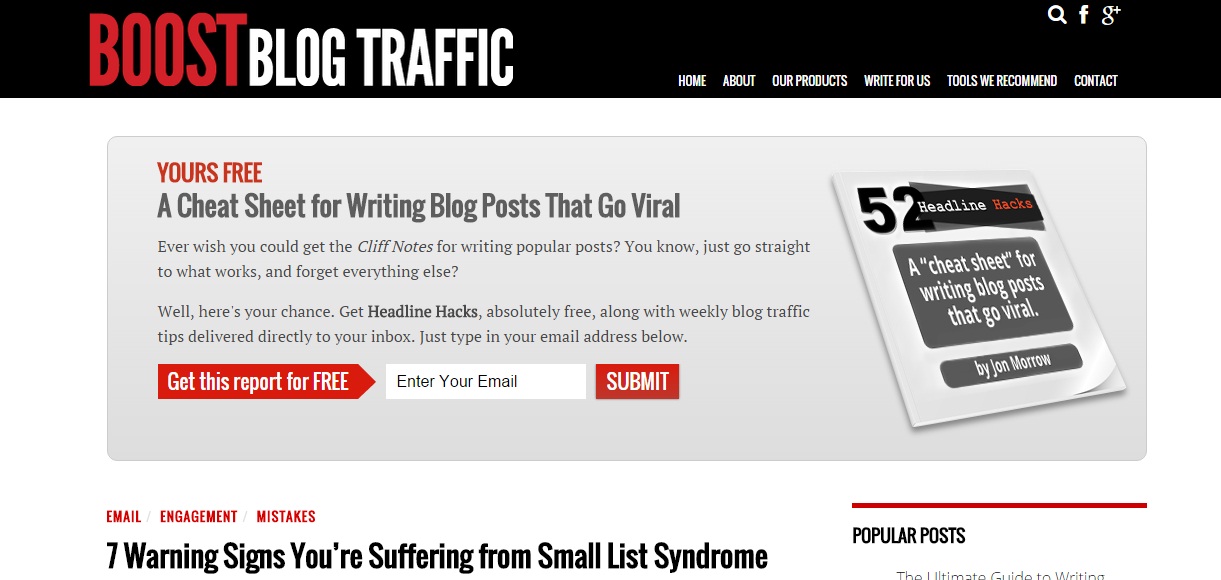 Feature Box - Boost Blog Traffic