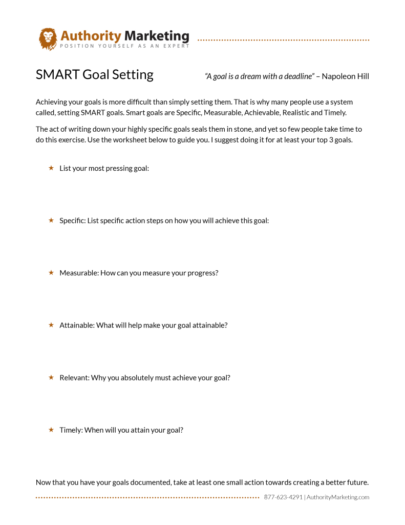 How to set goals and achieve them | Authority Marketing