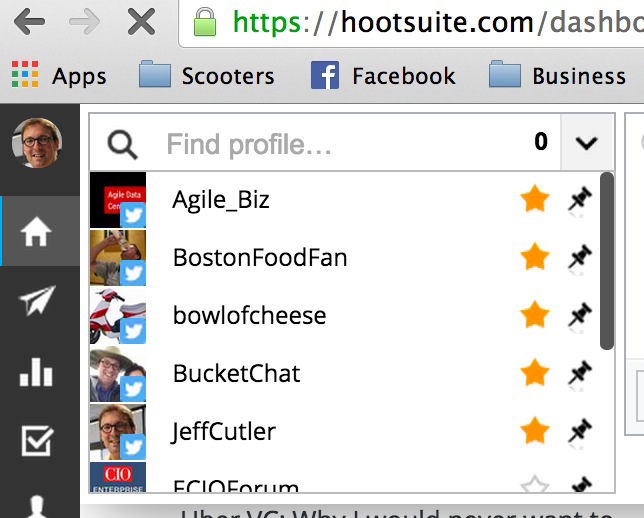 hootsuite profiles screenshot
